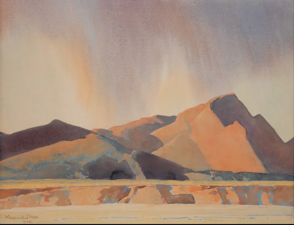 Maynard Dixon, Rattlesnake Ridge, watercolor
